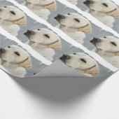 Gelbes Labrador retriever Geschenkpapier (Ecke)