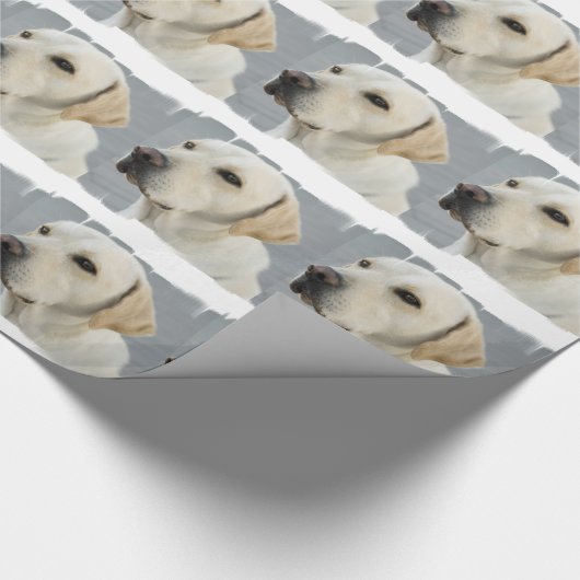 Gelbes Labrador retriever Geschenkpapier (Ecke)