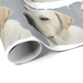 Gelbes Labrador retriever Geschenkpapier (Rolleneckpunkt)