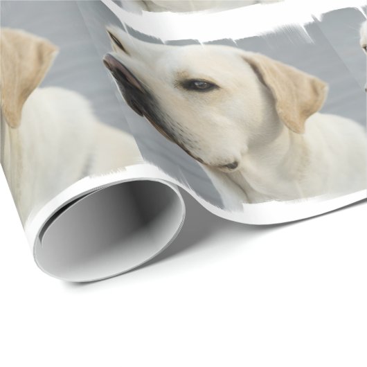 Gelbes Labrador retriever Geschenkpapier (Rolleneckpunkt)