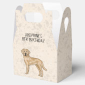 Gelbes Labrador Retriever Hund Custom Kindergeburt Geschenkschachtel (Geöffnet)