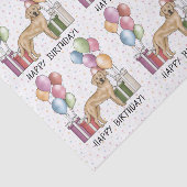 Gelbes Labrador Retriever Hund farbenfrohe Geburt Seidenpapier (Ausschnitt)