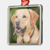 Gelbes Labrador Retriever Hund - Labrador Ornament Aus Metall (Links)