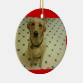 gelbes Labrador retriever Keramik Ornament (Rechts)