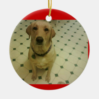 gelbes Labrador retriever Keramik Ornament