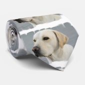 Gelbes Labrador retriever Krawatte (Gerollt)