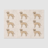 Gelbes Labrador Retriever Labrador Dog Print Patte Seidenpapier (Vorderseite)