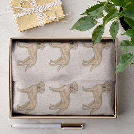 Gelbes Labrador Retriever Labrador Dog Print Patte Seidenpapier