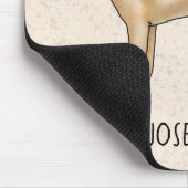 Gelbes Labrador Retriever Labrador Hund und Indivi Mousepad (Ecke)