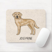 Gelbes Labrador Retriever Labrador Hund und Indivi Mousepad (Mit Mouse)