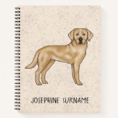 Gelbes Labrador Retriever Labrador Hund und Indivi Notizblock (Vorderseite)