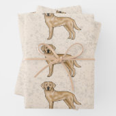 Gelbes Labrador Retriever Labrador Hundeschema Bei Geschenkpapier Set (Beispiel)
