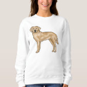 Gelbes Labrador Retriever Niedlich Cartoon Dog Des Sweatshirt (Vorderseite)