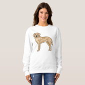 Gelbes Labrador Retriever Niedlich Cartoon Dog Des Sweatshirt (Vorne ganz)