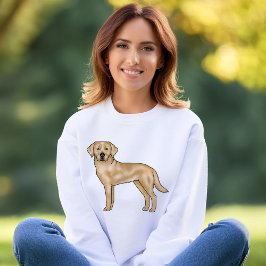 Gelbes Labrador Retriever Niedlich Cartoon Dog Des Sweatshirt