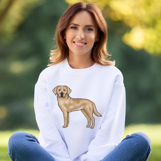 Gelbes Labrador Retriever Niedlich Cartoon Dog Des Sweatshirt