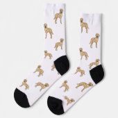 Gelbes Labrador Retriever Niedlich Cartoon Dog Mus Socken (Linkes Detail)