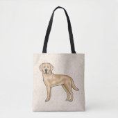 Gelbes Labrador Retriever Niedlicher Cartoon Dog B Tasche (Vorderseite)