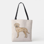 Gelbes Labrador Retriever Niedlicher Cartoon Dog B Tasche (Rückseite)