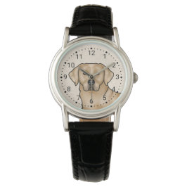 Gelbes Labrador Retriever Niedlicher Labrador Dog  Armbanduhr