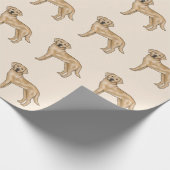 Gelbes Labrador Retriever Niedlicher Labrador Dog  Geschenkpapier (Ecke)