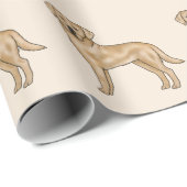 Gelbes Labrador Retriever Niedlicher Labrador Dog  Geschenkpapier (Rolleneckpunkt)