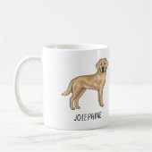 Gelbes Labrador Retriever Niedlicher Labrador Dog Kaffeetasse (Links)