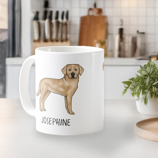 Gelbes Labrador Retriever Niedlicher Labrador Dog Kaffeetasse