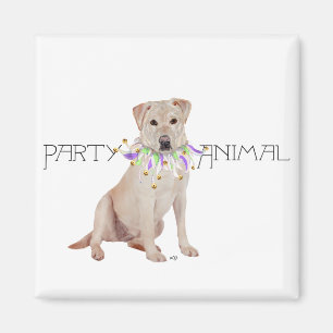 Gelbes Labrador Retriever Party Magnet