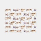 Gelbes Labrador Retriever Pattern Hund Lover Fleecedecke (Vorderseite (Horizontal))