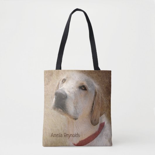 gelbes Labrador Retriever-Portrait Tasche (Vorderseite)
