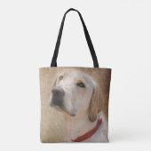 gelbes Labrador Retriever-Portrait Tasche (Rückseite)