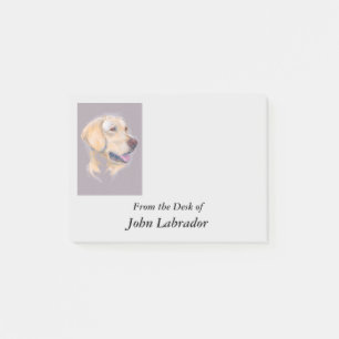 Gelbes Labrador retriever-Porträt Post-it Klebezettel