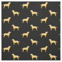 Gelbes Labrador-Retriever-Silhouette-Muster