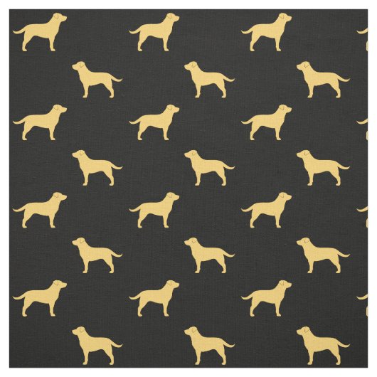 Gelbes Labrador-Retriever-Silhouette-Muster Stoff (Muster)