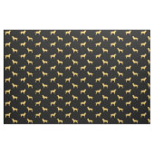 Gelbes Labrador-Retriever-Silhouette-Muster Stoff (Fat Quarter (45,7 x 55,9 cm))