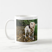 Gelbes Labrador Retriever Starre Pose Kaffeetasse (Links)
