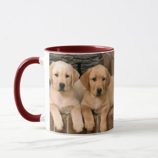Gelbes Labrador retriever Tasse (Links)