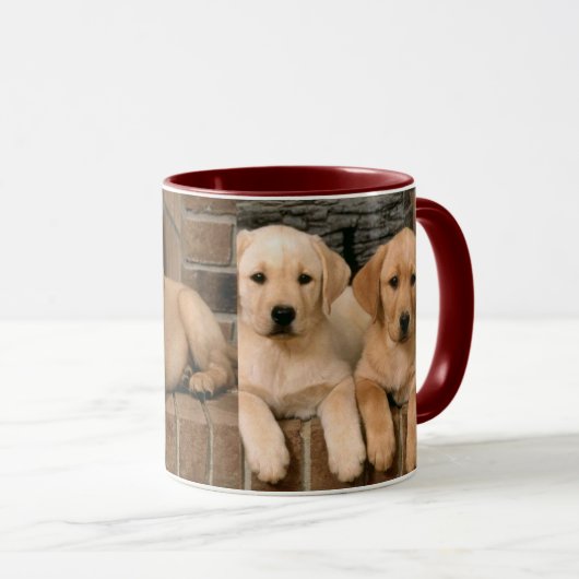 Gelbes Labrador retriever Tasse (VorderseiteRechts)