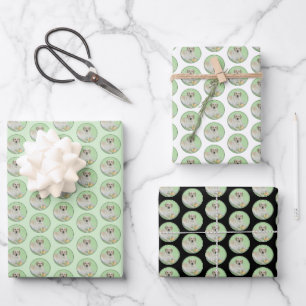 Gelbes Labrador Retriever & Tennis Balls Malerei Geschenkpapier Set