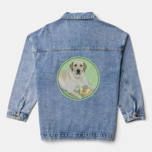 Gelbes Labrador Retriever & Tennis Balls Malerei Jeansjacke