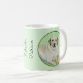 Gelbes Labrador Retriever & Tennis Balls Malerei Kaffeetasse (VorderseiteRechts)