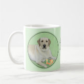 Gelbes Labrador Retriever & Tennis Balls Malerei Kaffeetasse (Links)