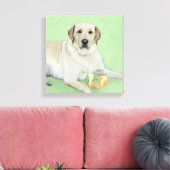 Gelbes Labrador Retriever & Tennis Balls Malerei Leinwanddruck (Insitu (Wohnzimmer))