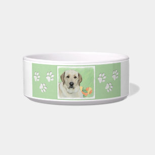 Gelbes Labrador Retriever & Tennis Balls Malerei Napf