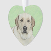 Gelbes Labrador Retriever & Tennis Balls Malerei Ornament (Vorderseite)