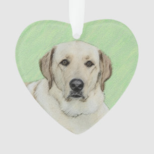Gelbes Labrador Retriever & Tennis Balls Malerei Ornament