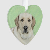 Gelbes Labrador Retriever & Tennis Balls Malerei Ornament (Vorderseite)
