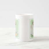 Gelbes Labrador Retriever & Tennis Balls Malerei Porzellantasse (Vorderseite)