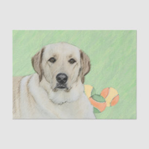 Gelbes Labrador Retriever & Tennis Balls Malerei Seidenpapier